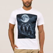 Three Wolves Howling at the Full Moon - Three Wolf T-Shirt (Vorderseite)