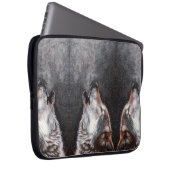 Three Wolves Howling Laptopschutzhülle (Vorne Rechts)