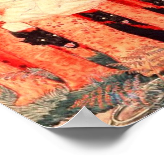 Three Women and Three Wolves Grasset Eugene Poster (Ecke)