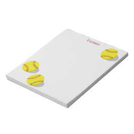 Three Yellow Balls Girls Personalized Notizblock