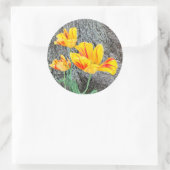 Three Yellow Tulips Sequel / Runder Aufkleber (Tasche)