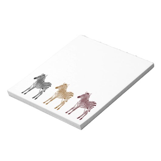 Three Zebras Notizblock (Rotiert)