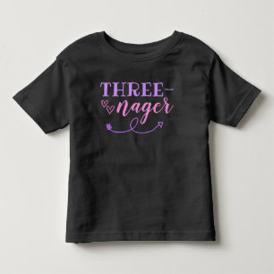 Threenager 3. Geburtstags-Jersey-T-Shirt 3T 4T Kleinkind T-shirt