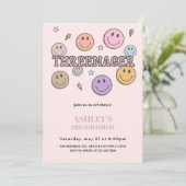 Threenager Birthday Invitation, 3rd Birthday Einladung (Stehend Vorderseite)