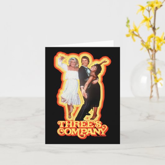 Three's Company Dancing Roommates Retro Jack Chris Karte (Gelbe Blume)