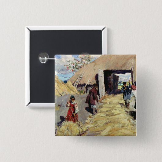 Threshing-floor, 1916 button (Vorne & Hinten)