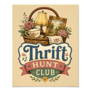 Thrift Hunt Club Vintage Cottagecore Fotodruck