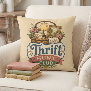 Thrift Hunt Club Vintage Cottagecore Kissen