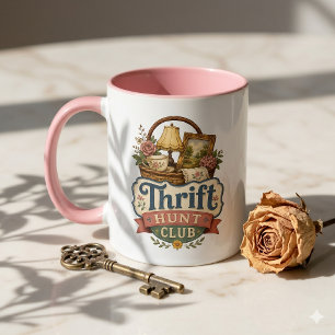 Thrift Hunt Club Vintage Cottagecore Tasse