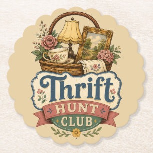 Thrift Hunt Club Vintage Cottagecore Untersetzer