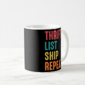 Thrift List Ship Repeat Sourcing Reseller Kaffeetasse (VorderseiteRechts)