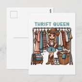 Thrift Queen Postkarte (Vorne/Hinten)