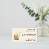 Thrift Shop Second Hand Store Business Card Visitenkarte (Stehend Vorderseite)