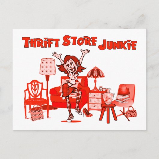 Thrift Store Junkie Postkarte (Vorderseite)