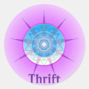 Thrift (Virtue Aufkleber) Runder Aufkleber