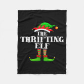 Thrifting Elf Matching Family Group Christmas Part Fleecedecke (Vorderseite)