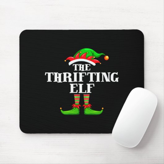 Thrifting Elf Matching Family Group Christmas Part Mousepad (Mit Mouse)