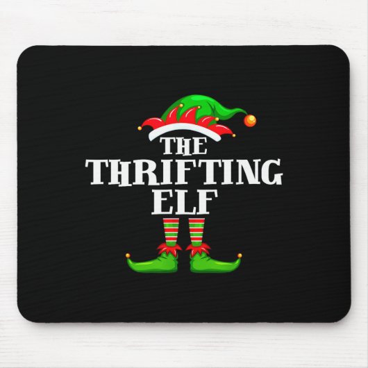 Thrifting Elf Matching Family Group Christmas Part Mousepad (Vorne)