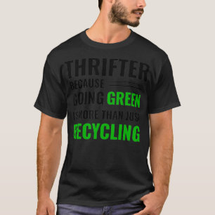 Thrifting-Recycelnd T-Shirt-Flieger Grün _2 T-Shirt