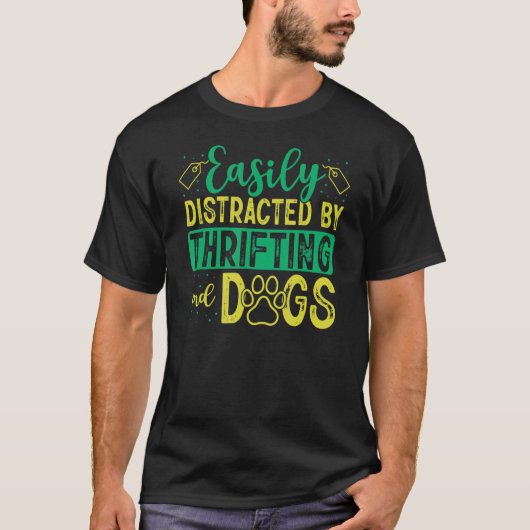 Thrifting und Hunde Yard Shopper Thrift Picker T-Shirt (Vorderseite)