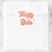 Thrifty Babe Retro Runder Aufkleber (Tasche)