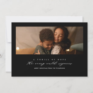 Thrill Hope Black Foto Holiday Card Feiertagskarte