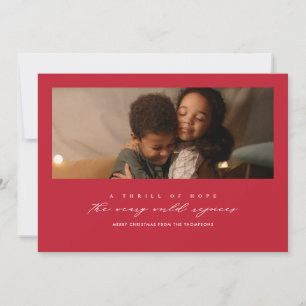 Thrill Red Foto Holiday Card Feiertagskarte