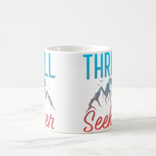 Thrill Seeker Mountain Climbing Hiking Kaffeetasse (Mittel)
