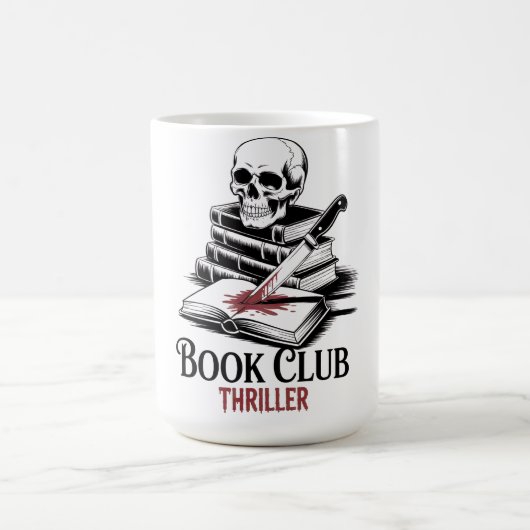 Thriller für den Buchclub Kaffeetasse (Mittel)