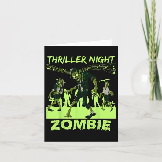 Thriller Night Halloween Dancing Zombie Karte (Vorderseite)