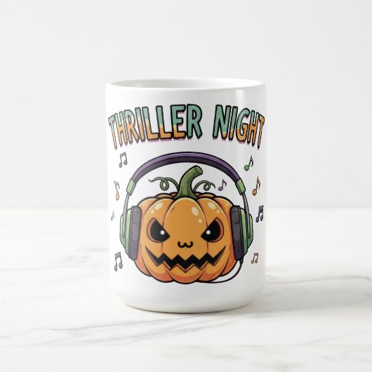 Thriller Night Pumpkin Halloween Kaffeetasse (Mittel)