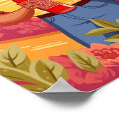 Thrillerin mit Tequila & ihrem Rettungshund Print Poster (Ecke)