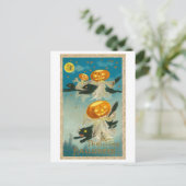 Thrilling Halloween Vintage Postkarte (Stehend Vorderseite)