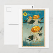 Thrilling Halloween Vintage Postkarte (Vorne/Hinten)