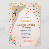 Thrilling Rock Climbing Party Geburtstagseinladung Einladung (Vorne/Hinten)