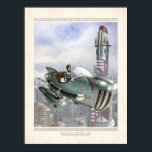 Thrilling Tales: Gwen in ihrem Hepmobile (18x24") Poster<br><div class="desc">Hier ist die letzte Version einer meiner Illustrationen für "Trapped in the Tower of the Brain Dives": die erste meiner illustrierten, interaktiven Geschichten bei Thrilling Tales of the Downright Unusual. Gwen Hopkins übernimmt Retropolis bei einer ihrer Ansicht nach unschuldigen Aufgabe: Ihr Onkel Cornelius Zappencackler hat ihr gefragt, Doktor Rognvald in...</div>