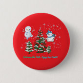 Thrilling winter bright red button (Vorderseite)