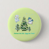 Thrilling winter light green button (Vorderseite)