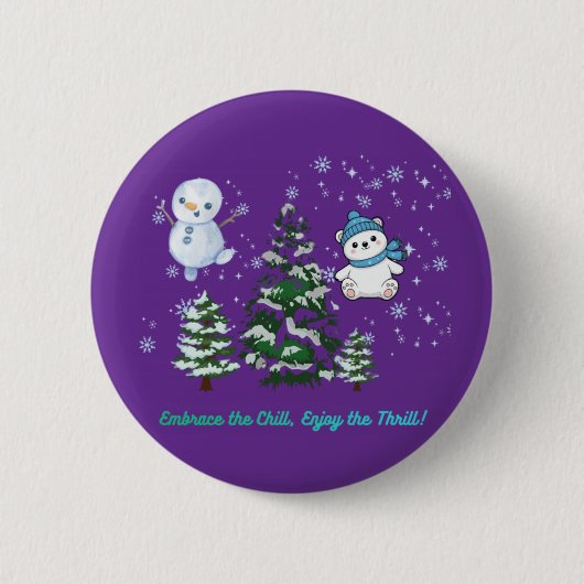 Thrilling winter royal purple button (Vorderseite)
