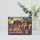 Thrissur Pooram Indien Postkarte (Stehend Vorderseite)