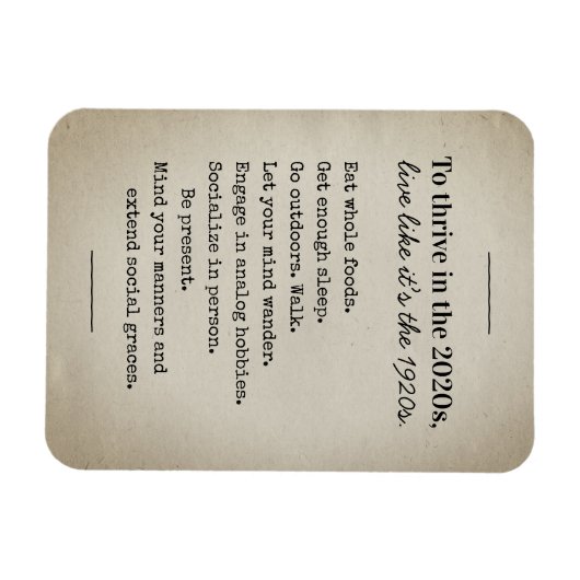 Thrive in 2026 Back to Basics Magnet (Horizontal)