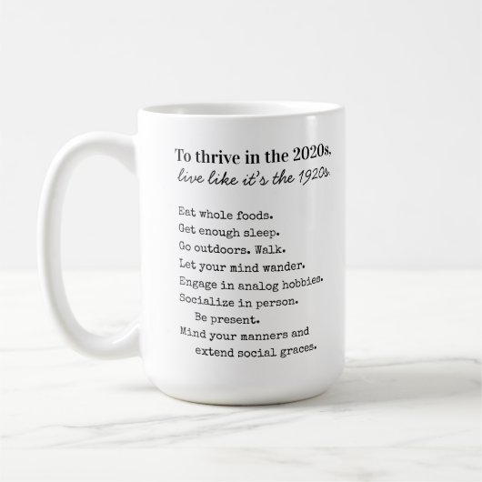 Thrive in 2026 Morning Mindfulness Kaffeetasse (Links)