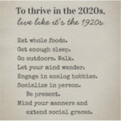 Thrive in the 2020s Advice Vinyl Aufkleber (Vorderseite)