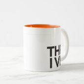 Thrive inspirierende Zwei-Tone Orange & White Tass Zweifarbige Tasse (VorderseiteRechts)