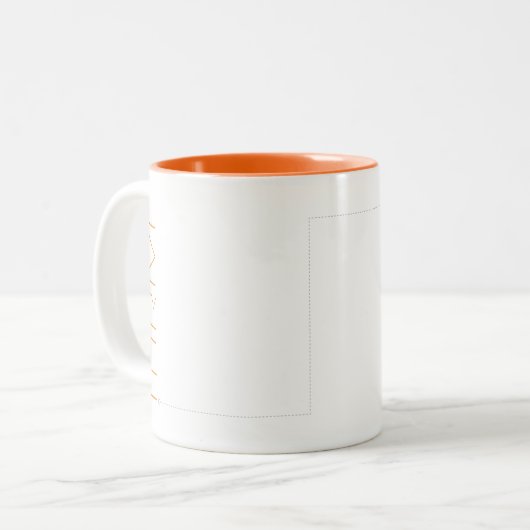 Thrive inspirierende Zwei-Tone Orange & White Tass Zweifarbige Tasse (Vorderseite Links)