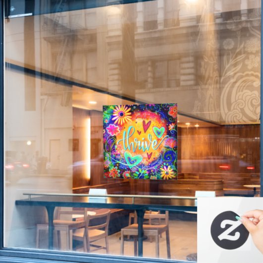 Thrive "Inspirivity"-Fensterheber Fensteraufkleber (Café-Fenster)