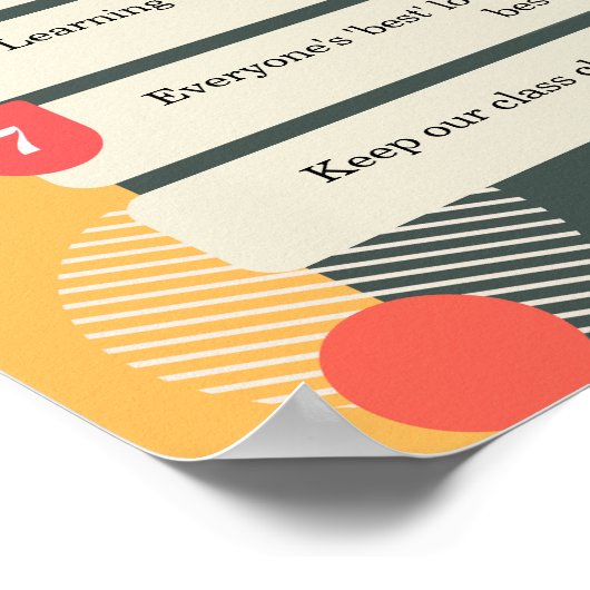 Thrive & Learn: Klassenregeln Poster (Editierbar) (Ecke)