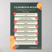 Thrive & Learn: Klassenregeln Poster (Editierbar) (Vorne)