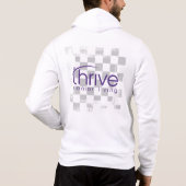 Thrive White Checkered Zipper Jacket Hoodie (Rückseite)