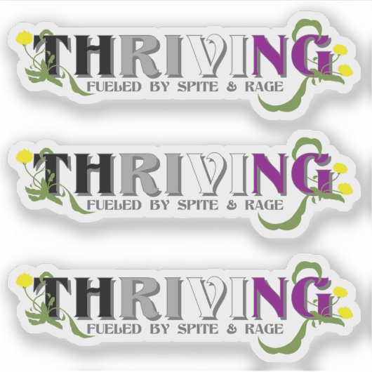 Thriving Ace Pride Aufkleber (Vorderseite)